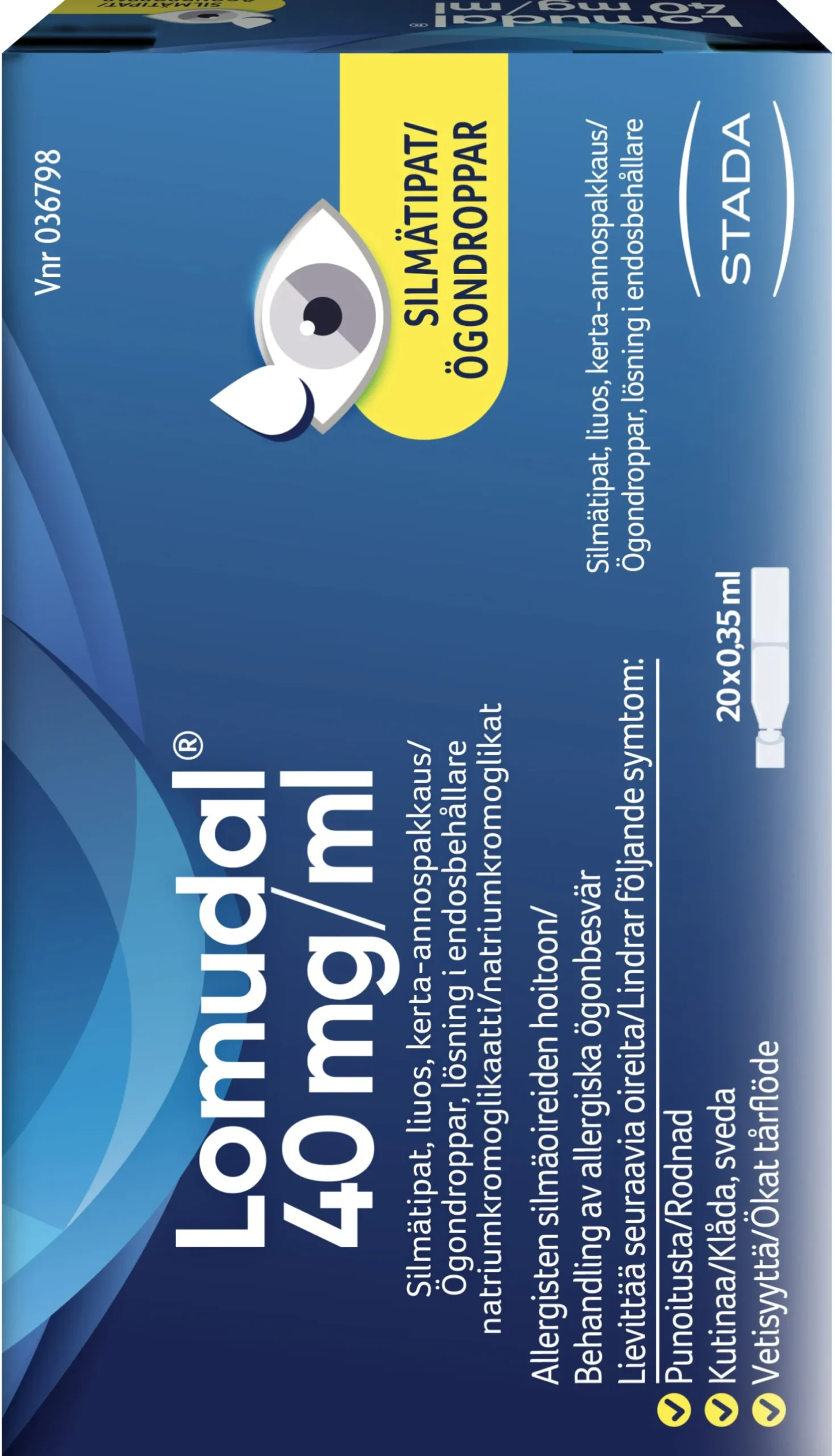 Lomudal 40 mg/ml - eri kokoja