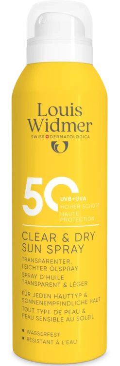 Louis Widmer Clear & Dry Sun Spray 50 aurinkosuojasuihke