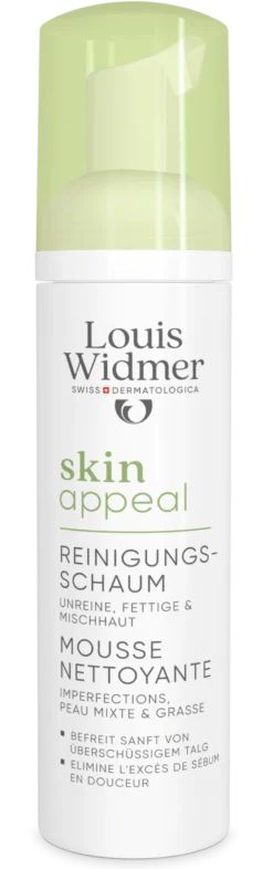 Louis Widmer skinappeal Cleansing Foam - puhdistusvaahto rasvoittuvalle ja epäpuhtaalle iholle