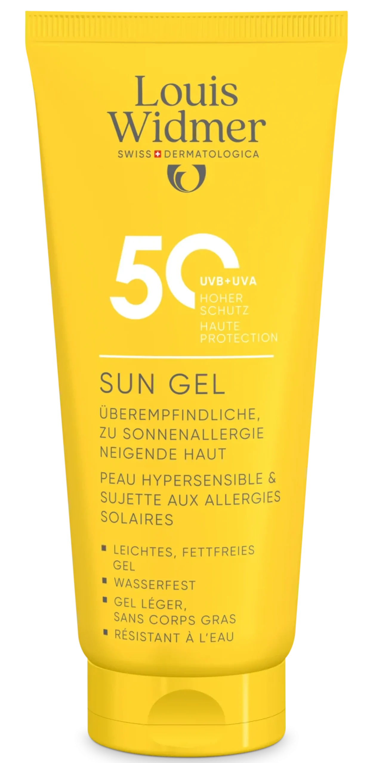 Louis Widmer Sun Gel 50 aurinkosuojageeli hajusteeton
