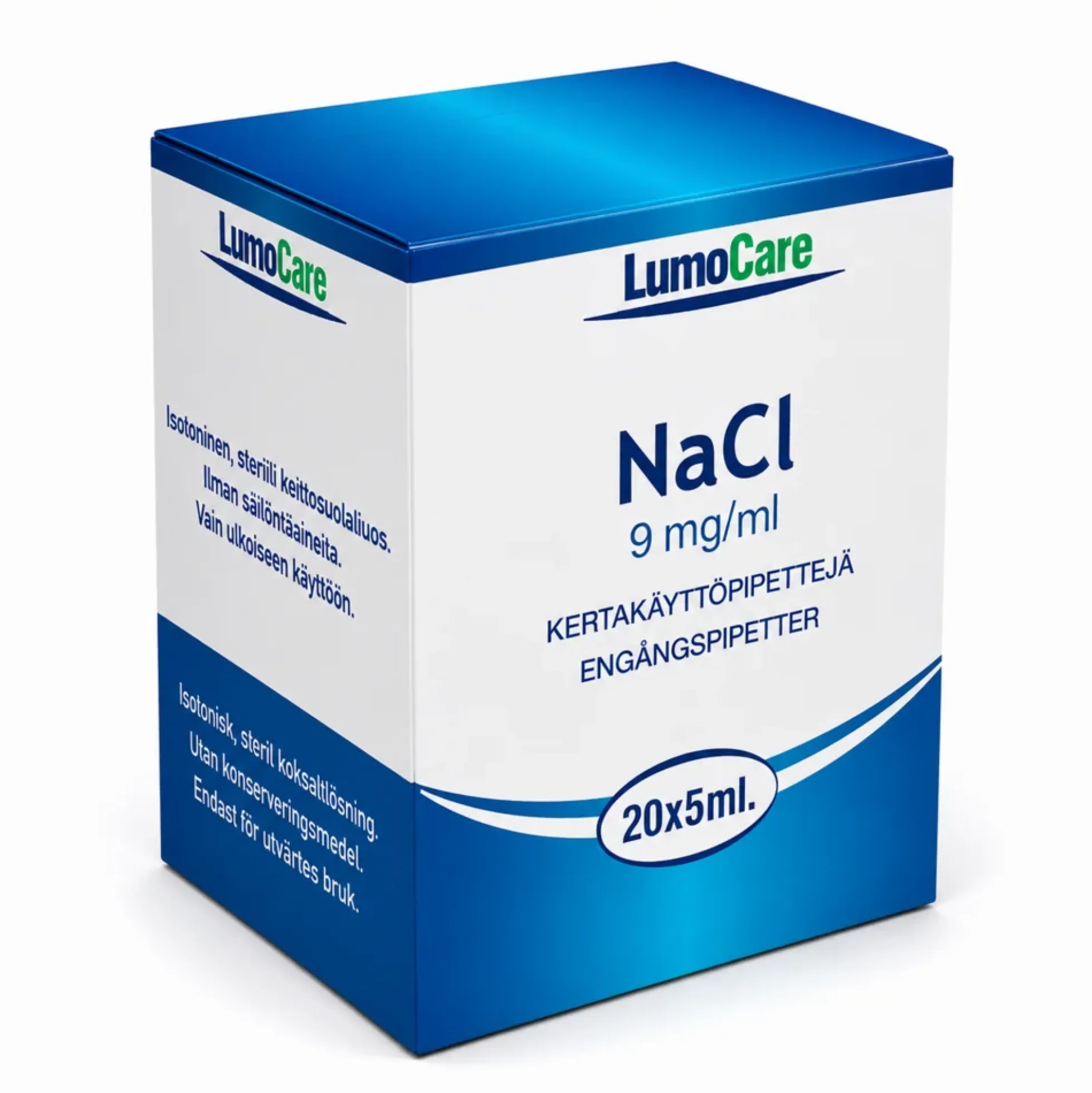 Lumocare NaCl 20x5ml - steriili keittosuolaliuos