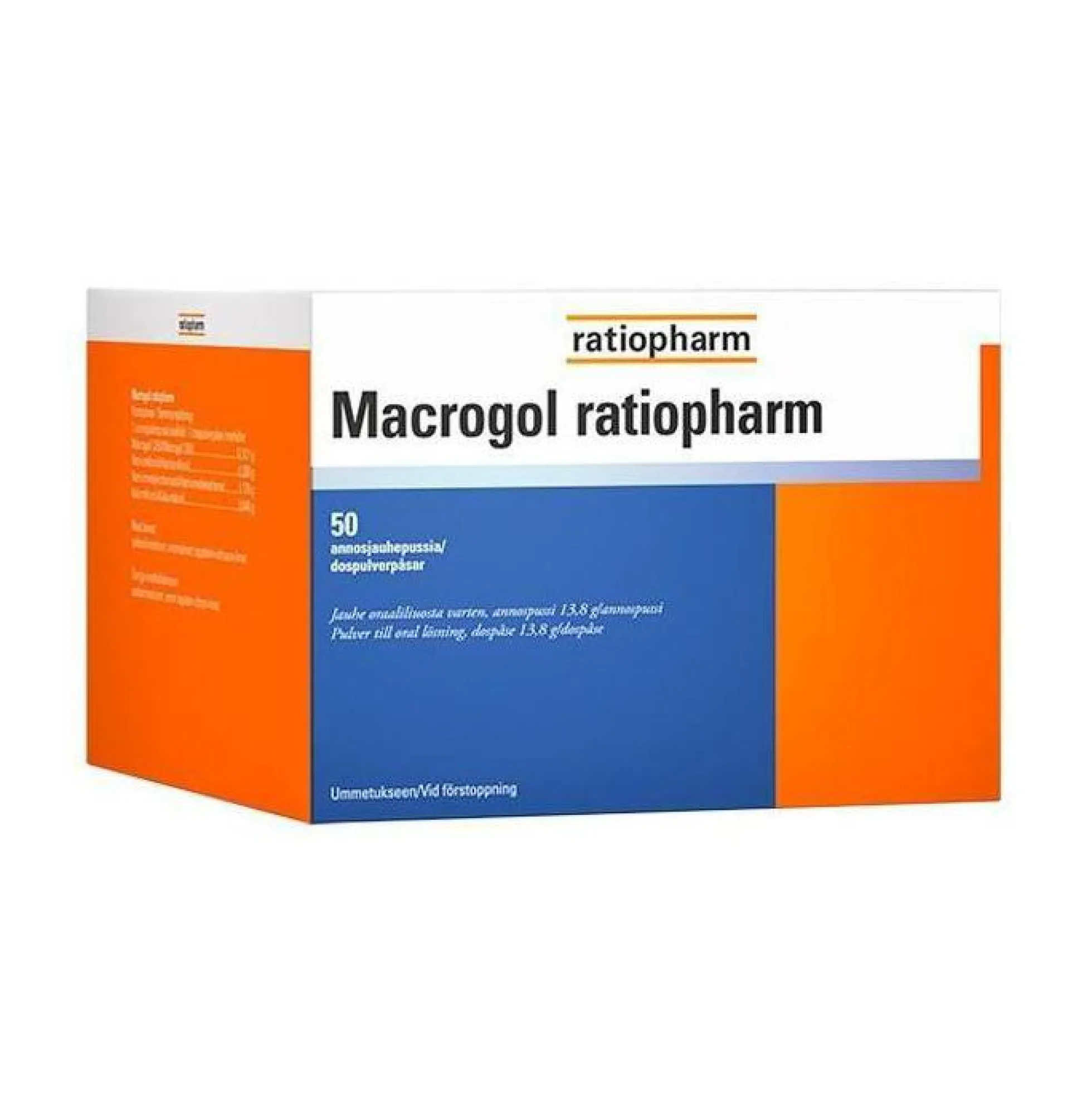 MACROGOL RATIOPHARM ANNOSPUSSI 13,8G eri kokoja