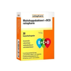 MAITOHAPPOBAKTEERI B+C+D RATIOPHARM 30 fol