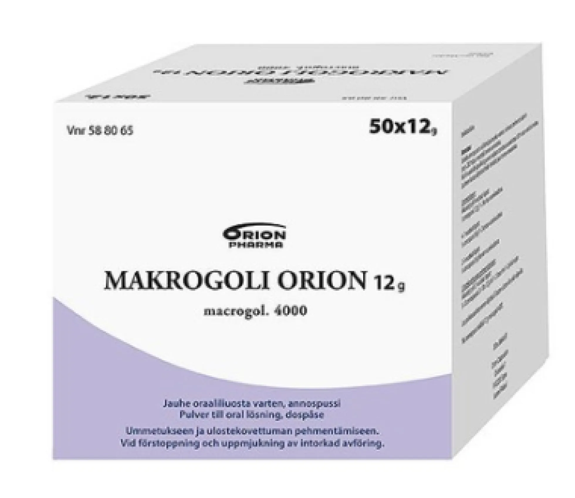 MAKROGOLI ORION 12 g jauhe oraaliliuosta varten, 50x12 g