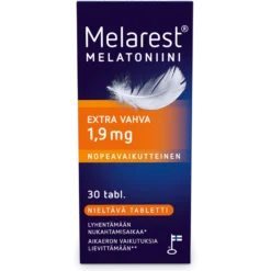 MELAREST MELATONIINI EXTRA VAHVA NIELTÄVÄ 1,9 MG - eri kokoja