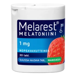 Melarest Melatoniini 1 mg Mansikka 30 kpl