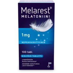 MELAREST MELATONIINI NIELTÄVÄ 1 MG - eri kokoja