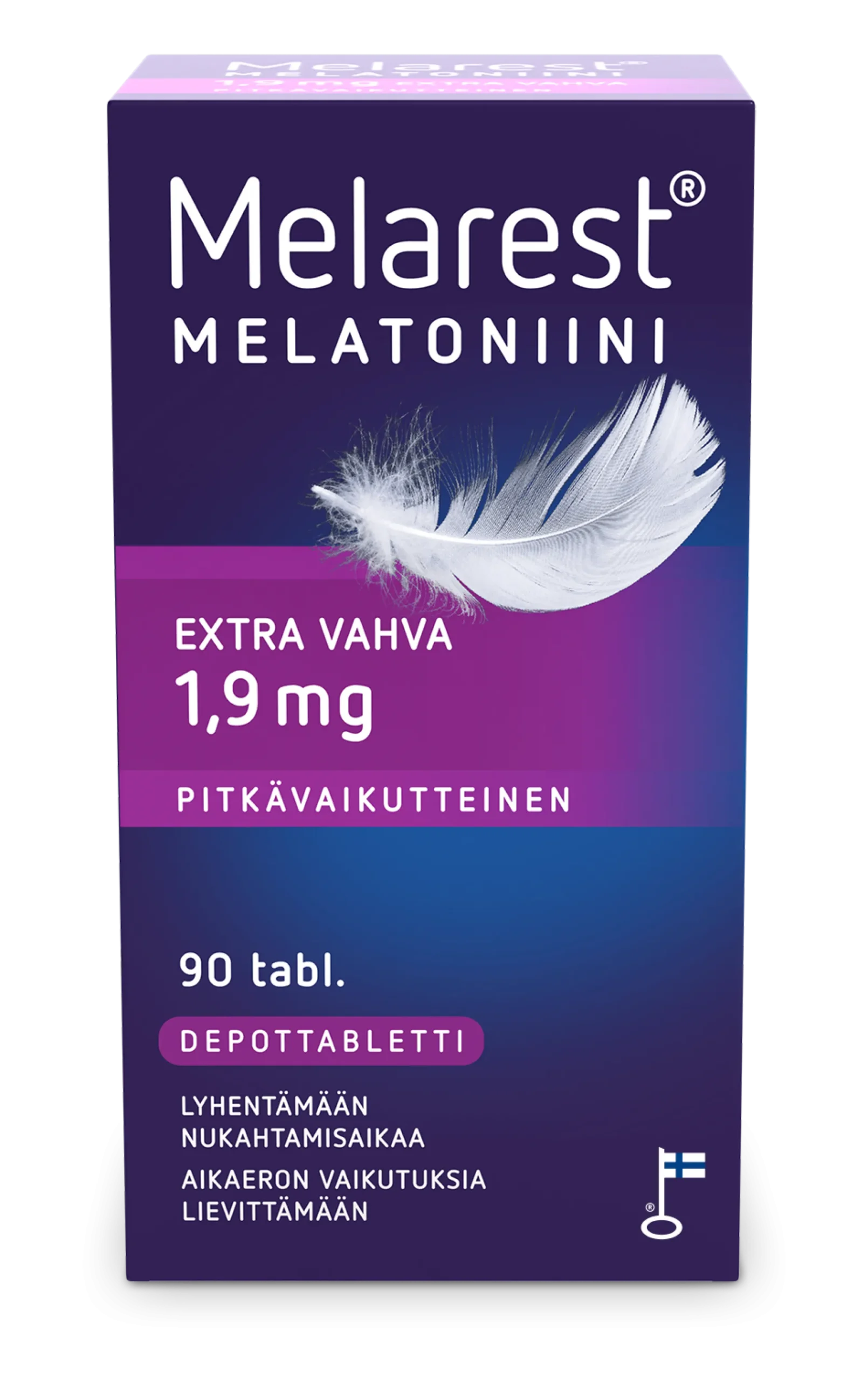 MELAREST MELATONIINI PITKÄVAIKUTTEINEN 1,9 MG - eri kokoja