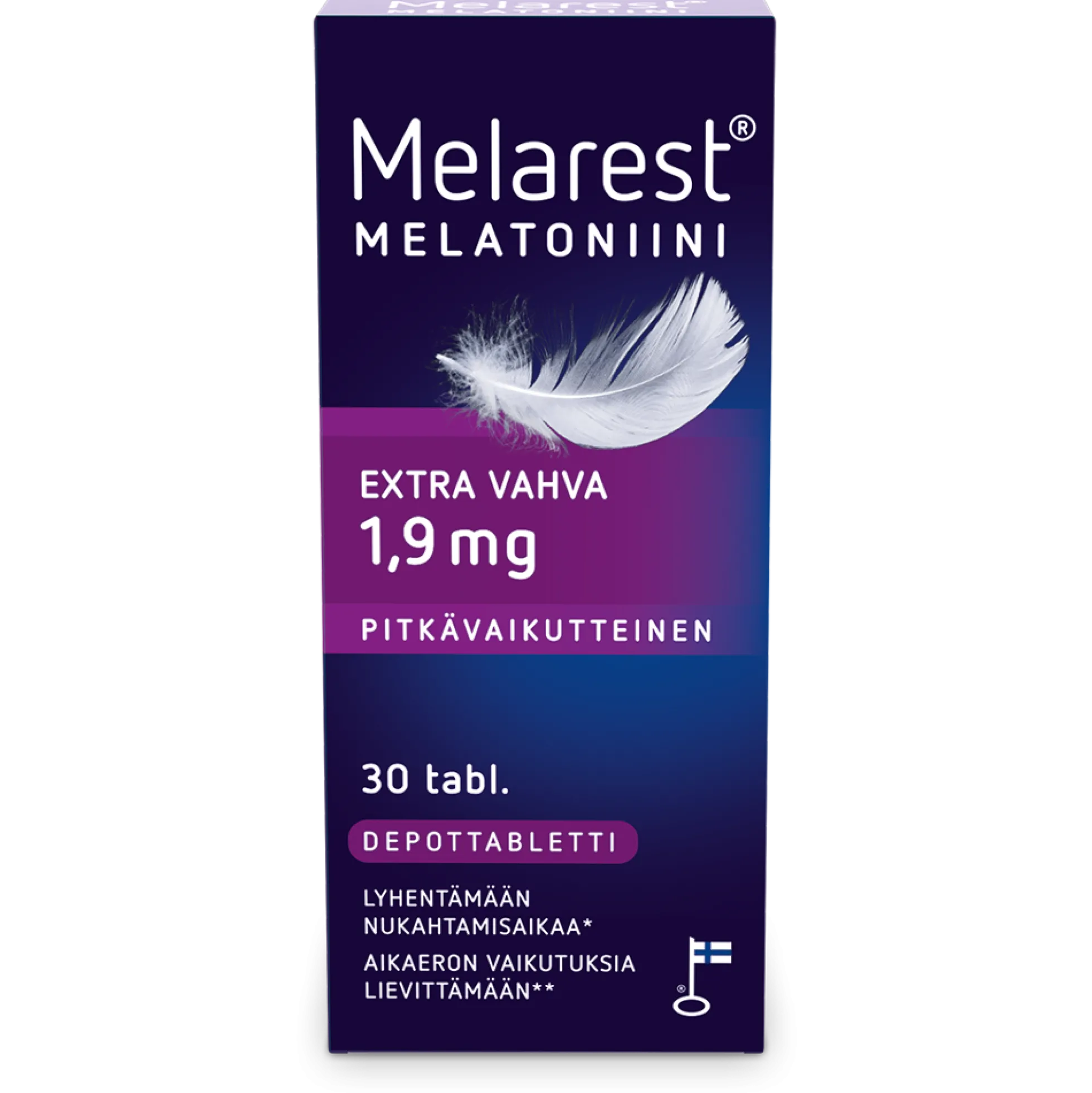 MELAREST MELATONIINI PITKÄVAIKUTTEINEN 1,9 MG - eri kokoja