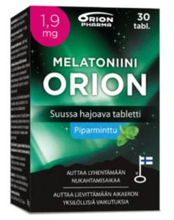 Melatoniini Orion 1,9 mg piparminttu suussa hajoava 30 tabl