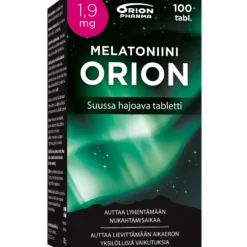 Melatoniini Orion 1,9 mg 100 suussa hajoavaa tablettia