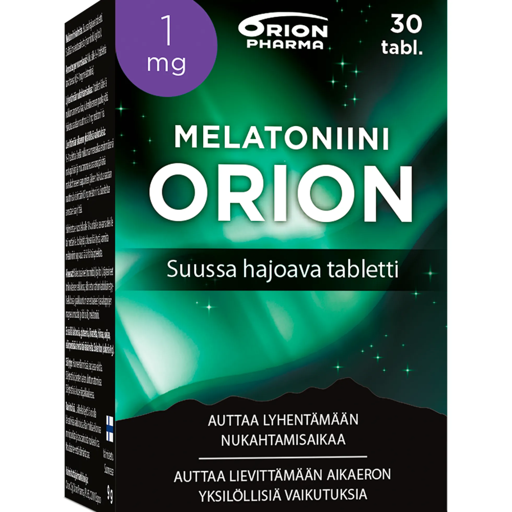 Melatoniini Orion 1 mg suussa hajoava tabletti 30 kpl