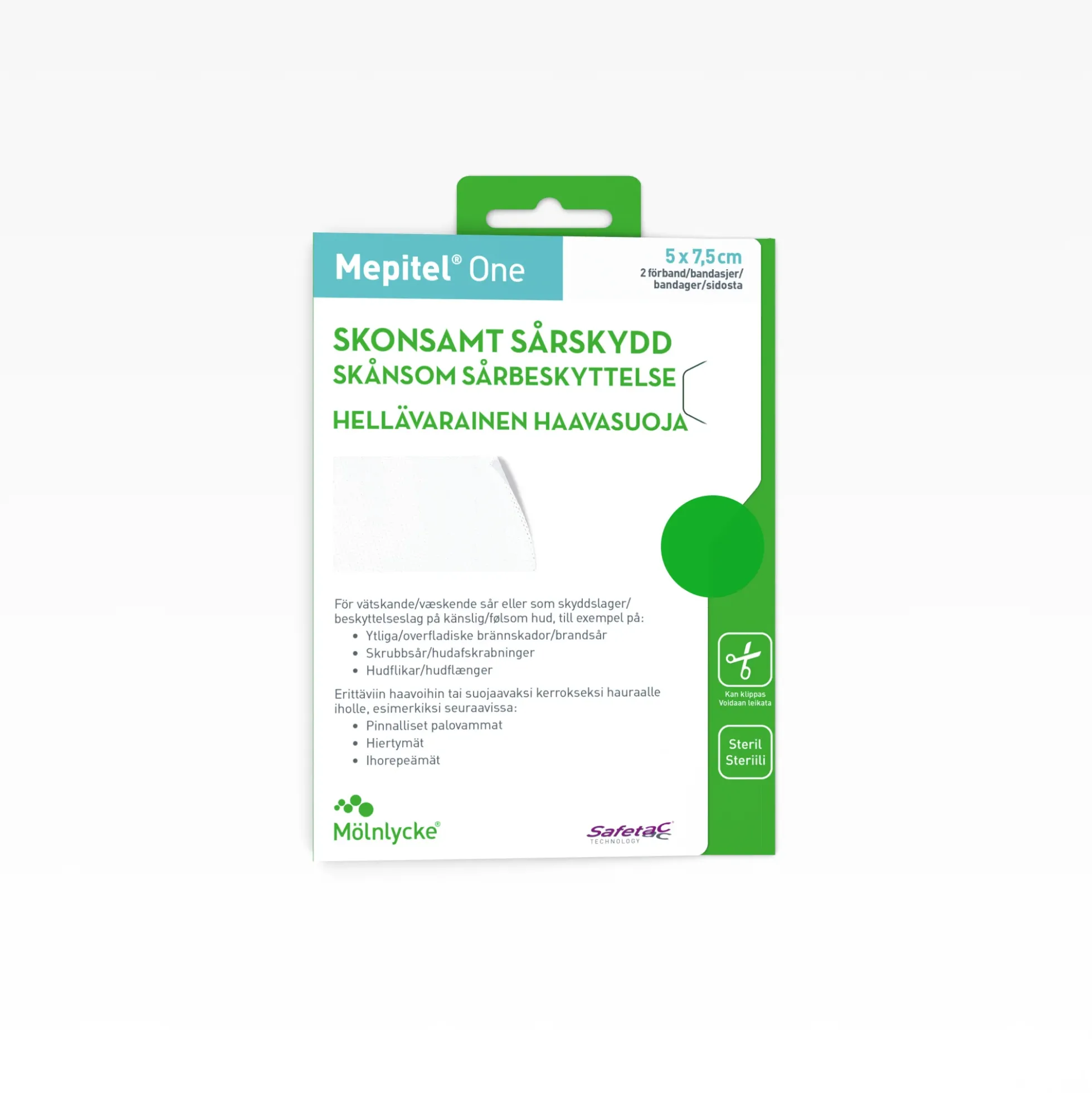 Mepitel One 5x7,5cm 2 kpl