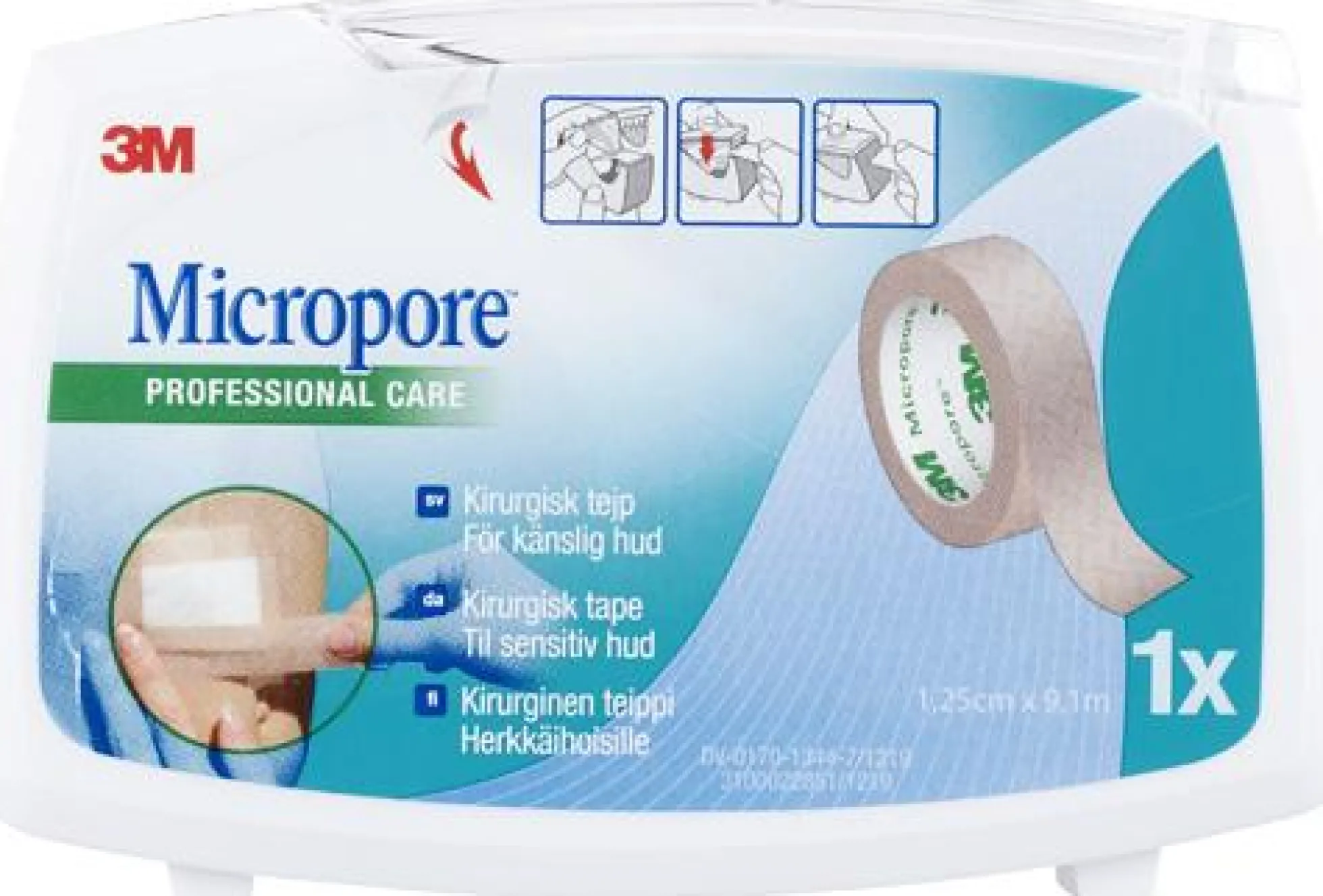 Micropore kuituteippi ruskea katkokela 12,5 mmx9,14 m