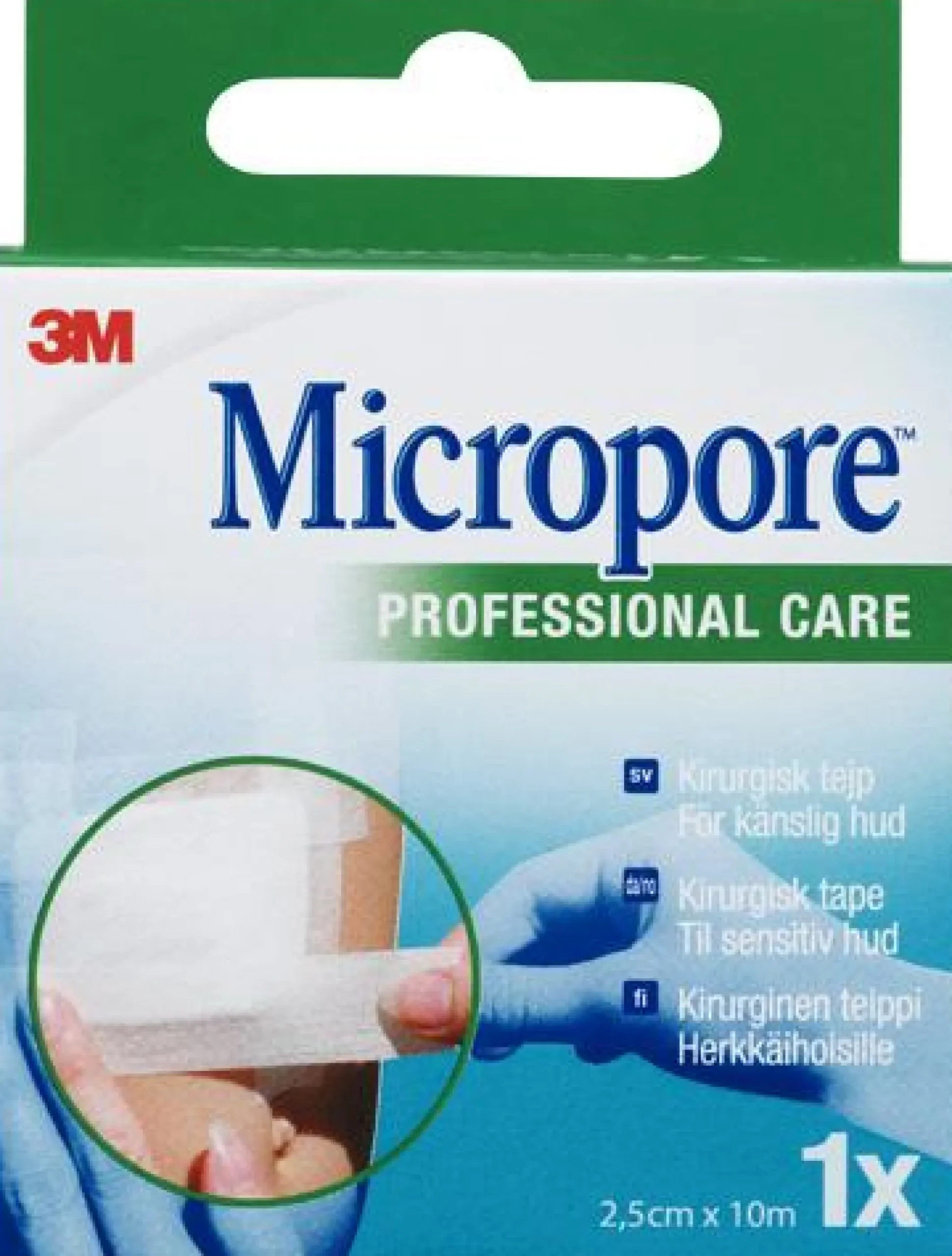 Micropore valkoinen 2,5cm x 10 m
