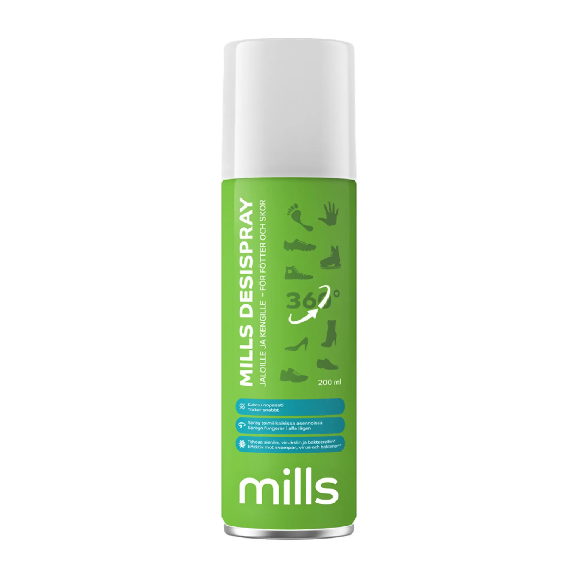 Mills Desispray jaloille ja kengille 200 ml