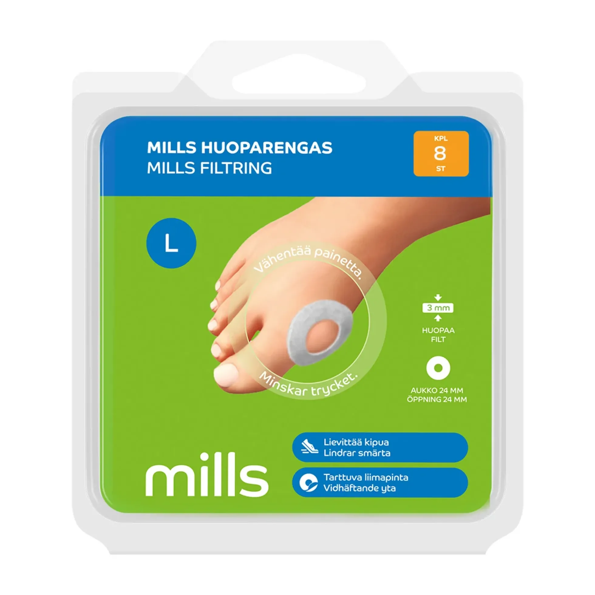 Mills Huoparengas, L (45 mm)