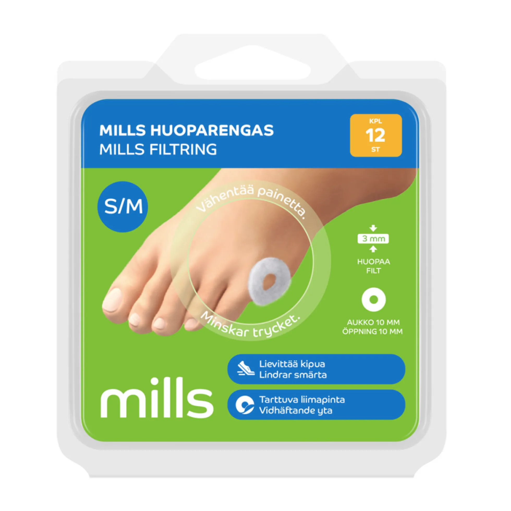 Mills Huoparengas, S/M (25 mm)