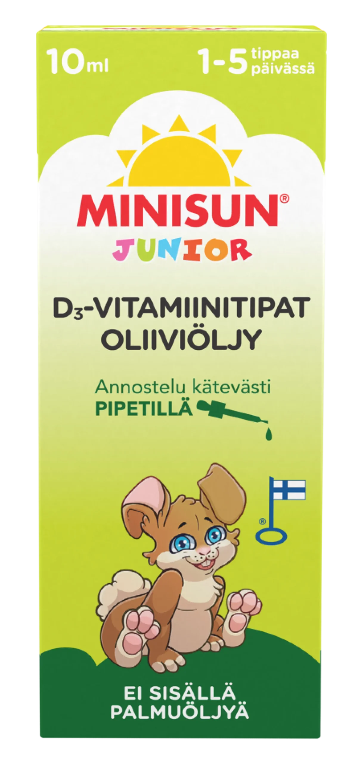 MINISUN D-TIPAT OLIIVIÖLJY 10 µg 10 ml