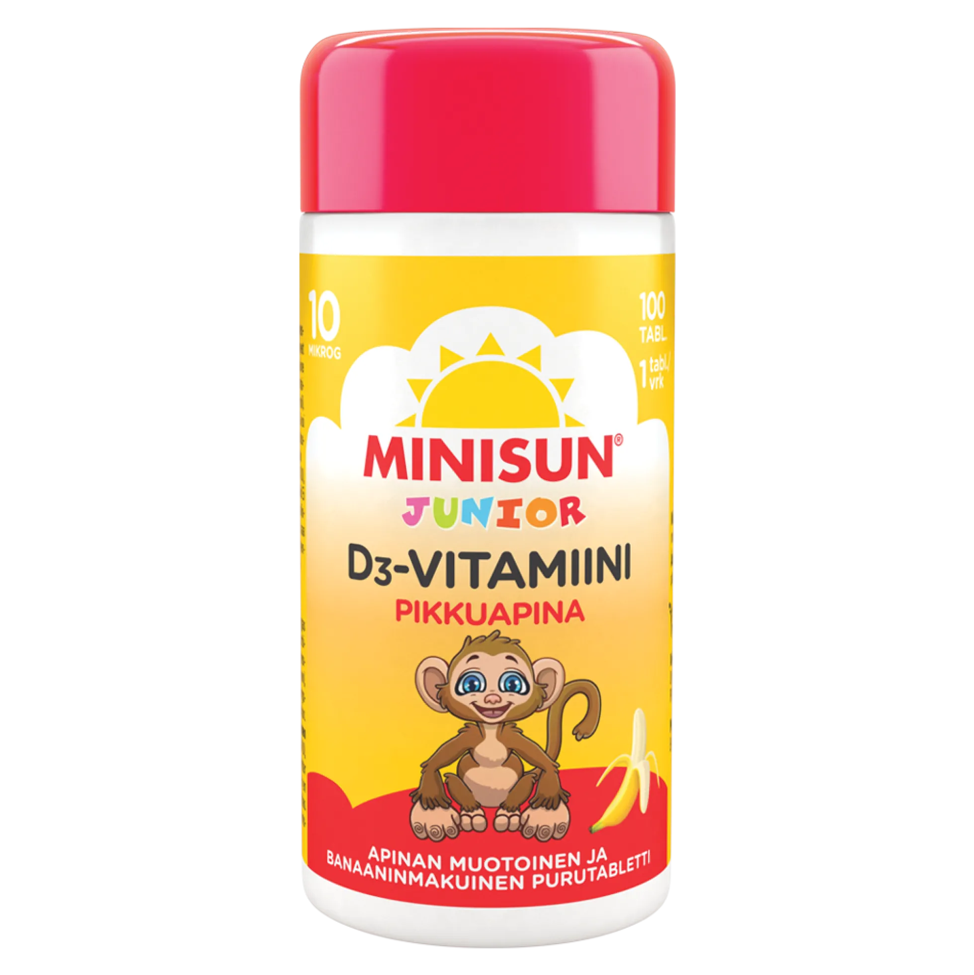 MINISUN D-VITAMIINI 10 MIKROG JUNIOR APINA 100 tabl