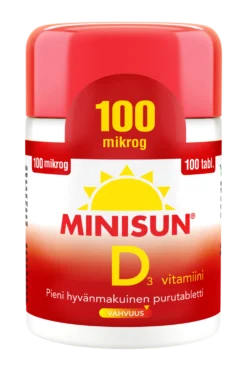 MINISUN D-VITAMIINI 100 MIKROG 100 tabl