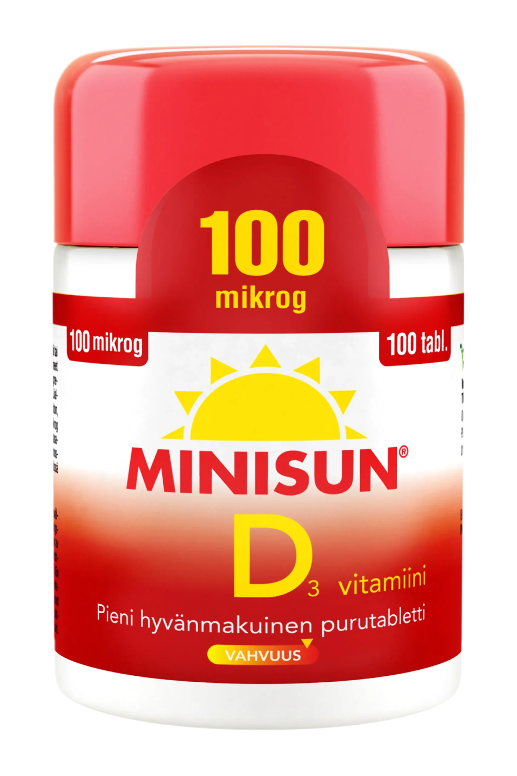 MINISUN D-VITAMIINI 100 MIKROG 100 tabl
