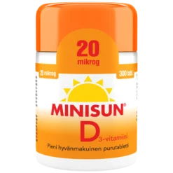 MINISUN D-VITAMIINI 20 MIKROG 100/300 tabl