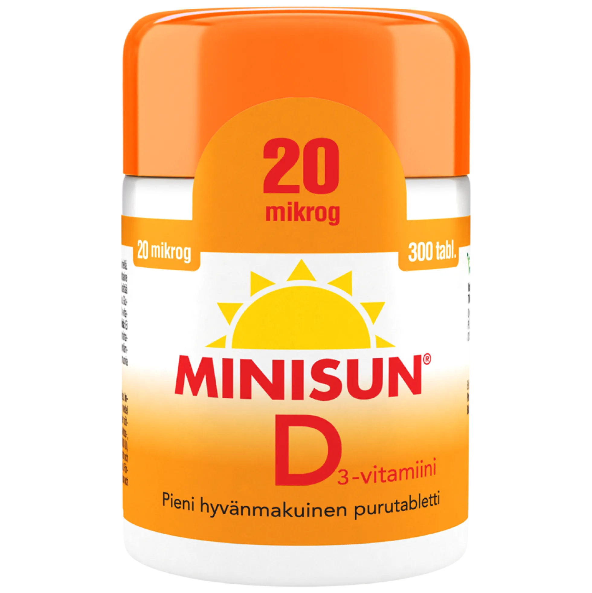 MINISUN D-VITAMIINI 20 MIKROG 100/300 tabl