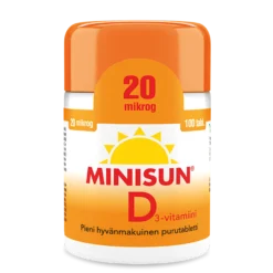 MINISUN D-VITAMIINI 20 MIKROG 100/300 tabl