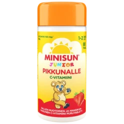Minisun Junior C-vitamiini mansikka 80 tabl