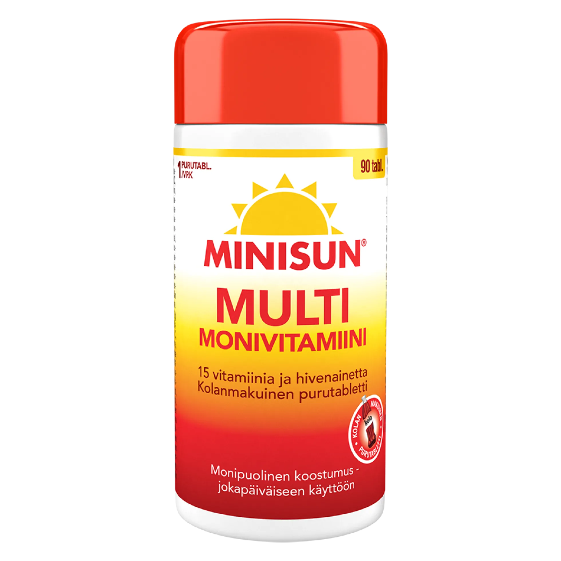 Minisun monivitamiini multi kola 90 tbl
