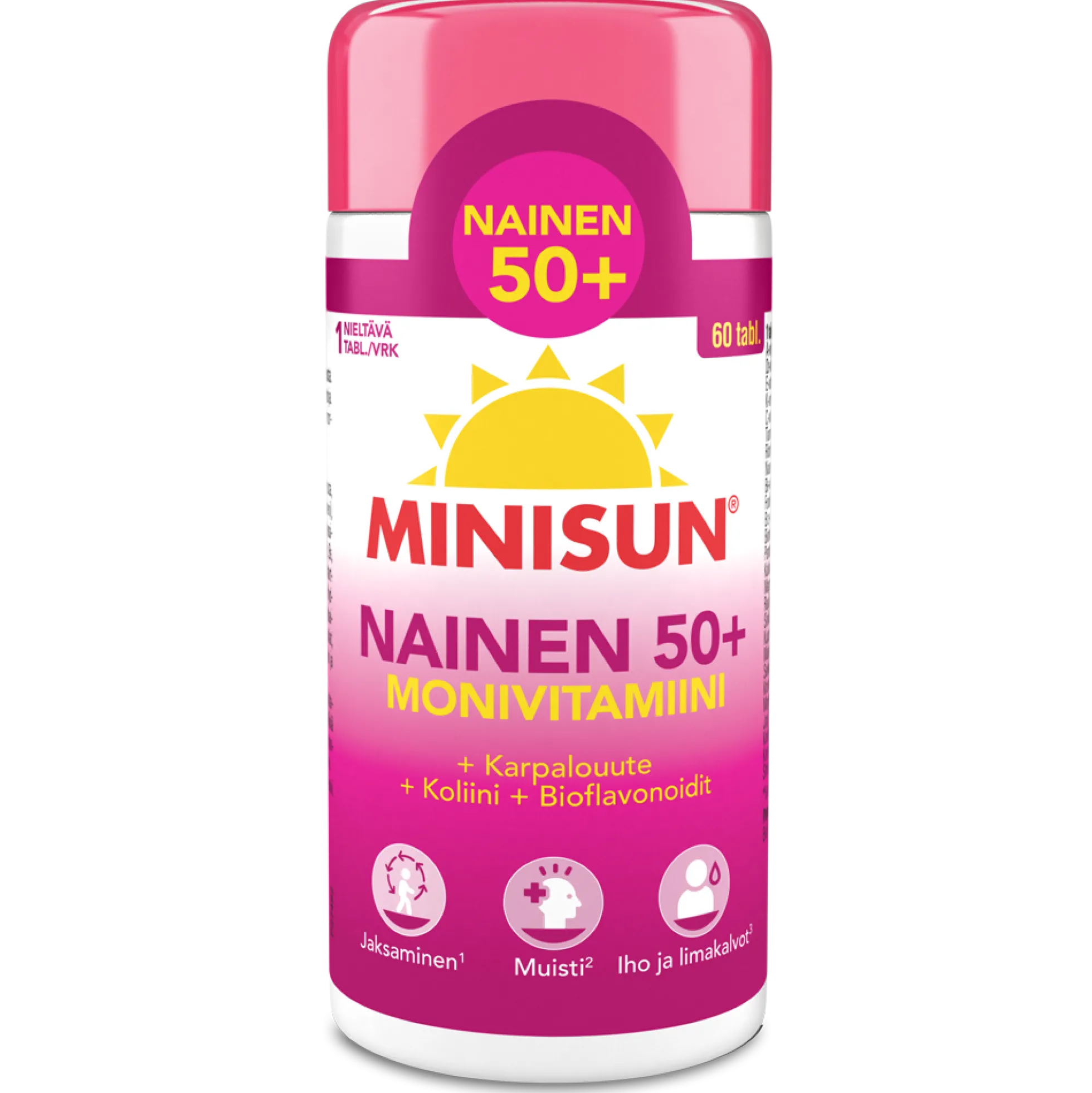 Minisun Monivitamiini Nainen 50+ 60 tbl