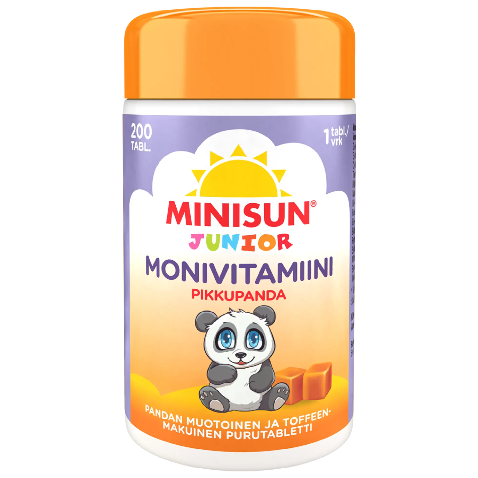 Minisun Monivitamiini Toffee Pikkupanda tabletti 200 tabl