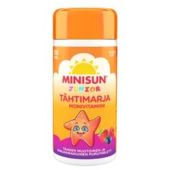 MINISUN MULTIVITAMIN JUNIOR TÄHTIMARJA 100 tbl