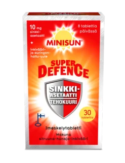 MINISUN SUPER DEFENCE SINKKIASETAATTI SITRUUNA-HUNAJA-INKIVÄÄRI 30 TABL