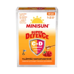 MINISUN SUPER DEFENCE VADELMA-HUNAJA 60 tabl