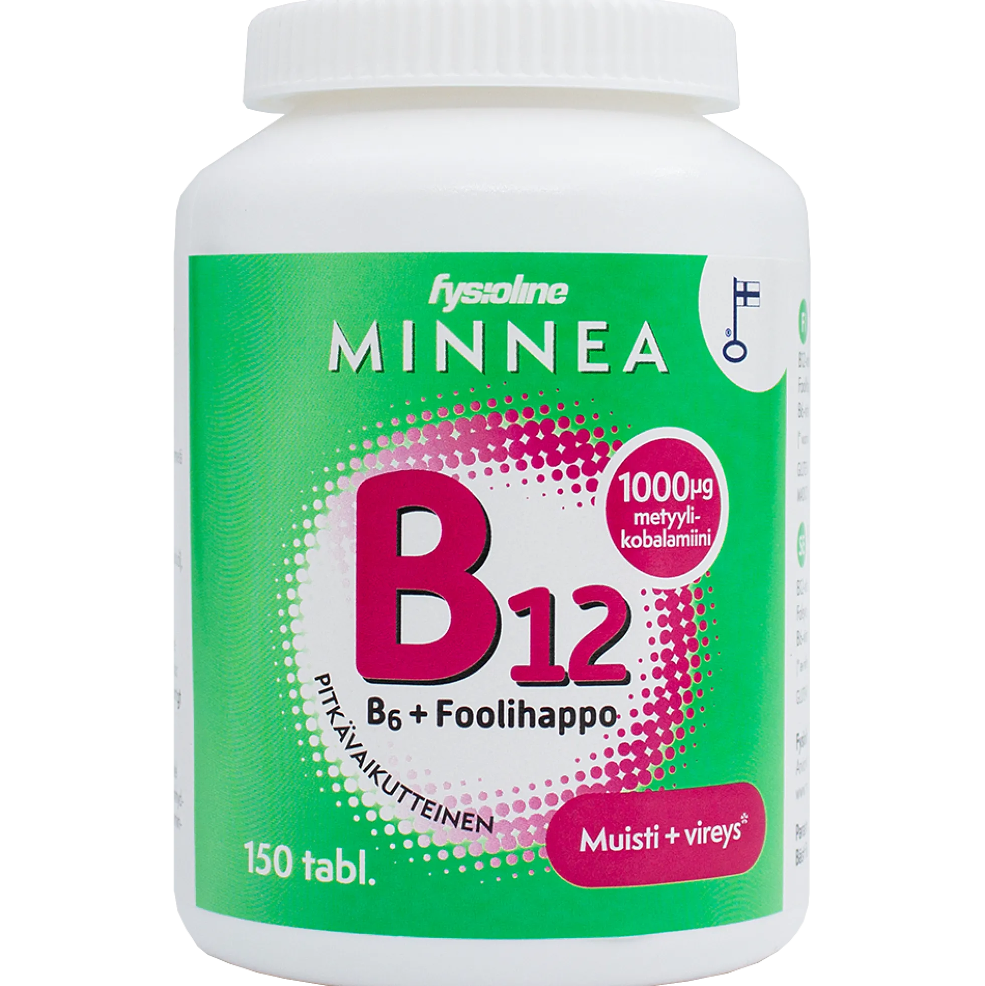 Minnea B12+B6+Foolihappo tabletti 150 kpl