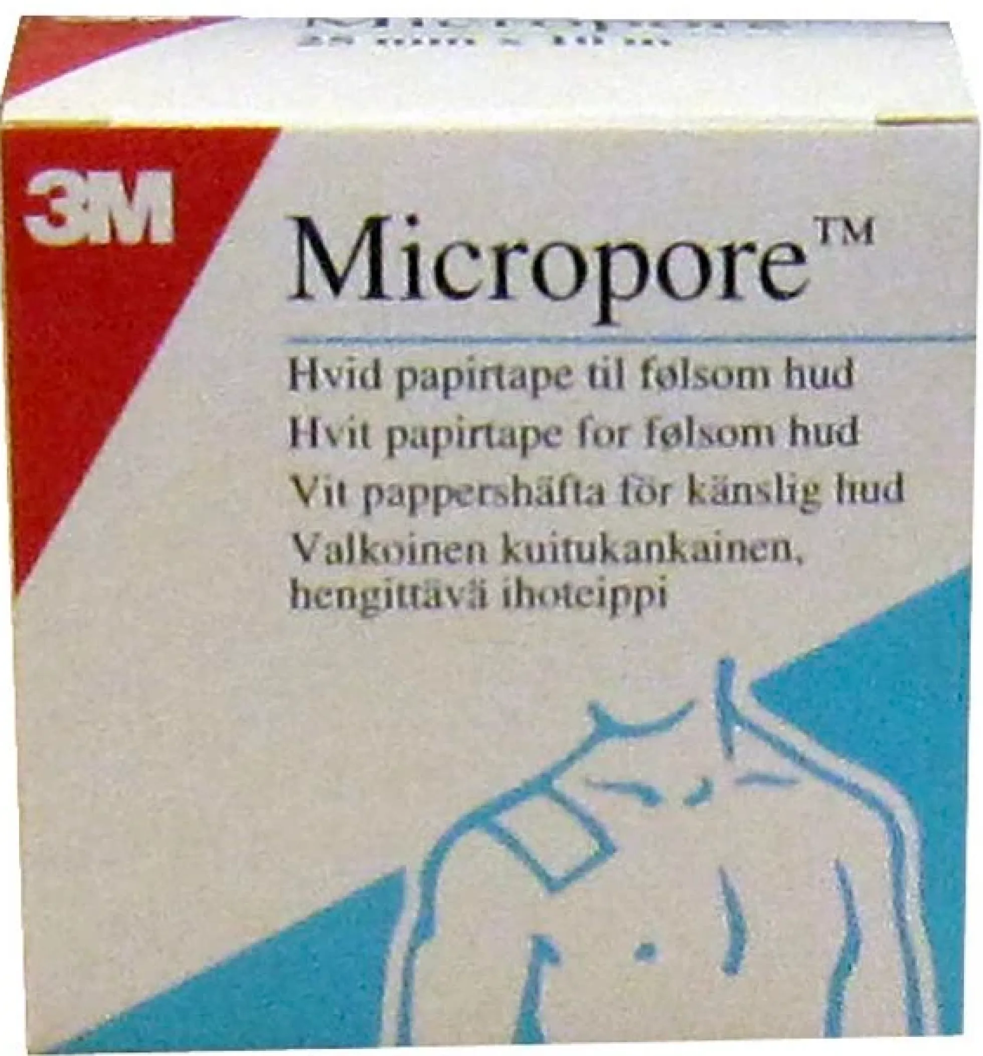 3M Micropore valkoinen kuituteippi, 12,5 mm x 10 m
