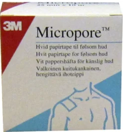 3M Micropore valkoinen kuituteippi, 12,5 mm x 10 m
