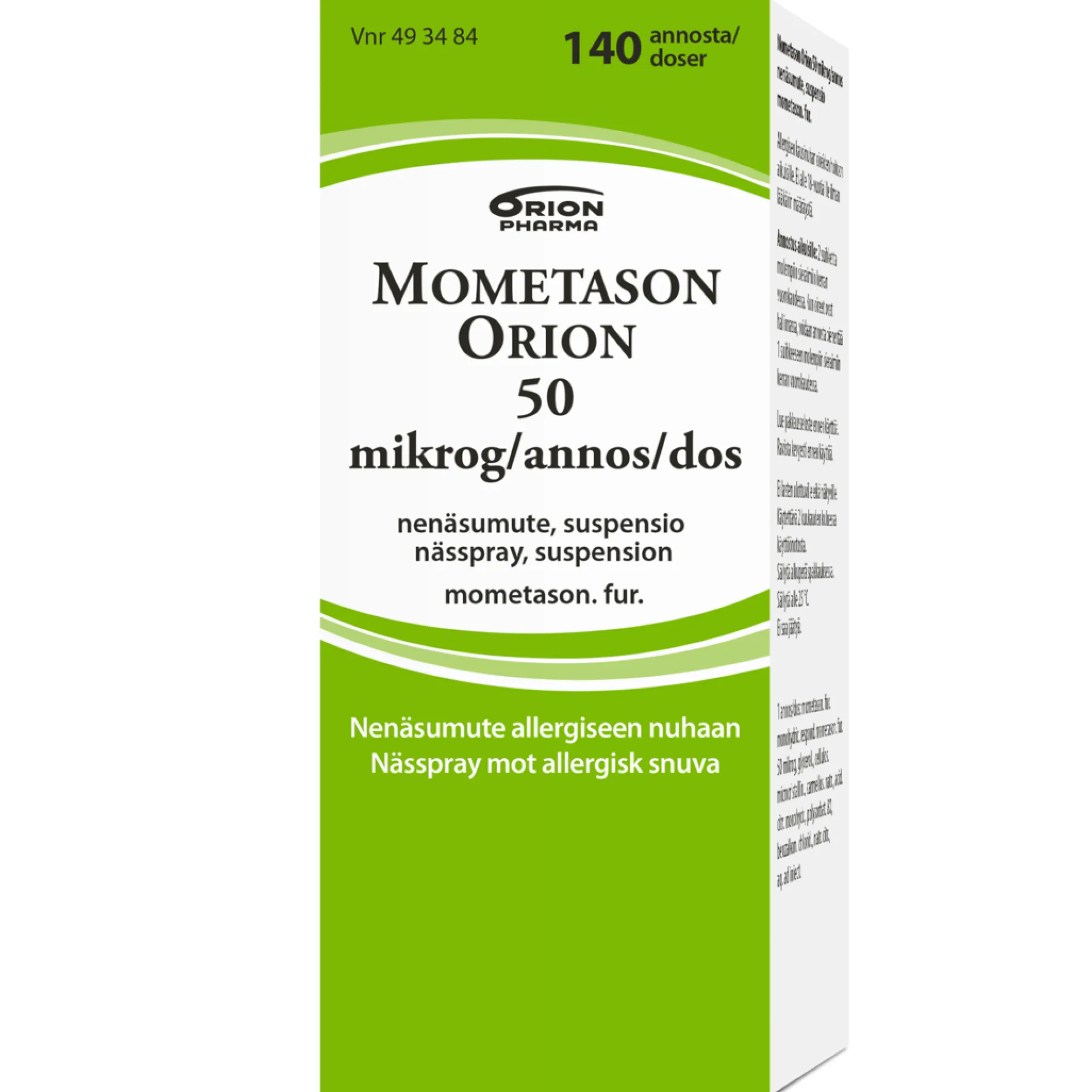 Mometason Orion 50 mikrog/annos nenäsumute