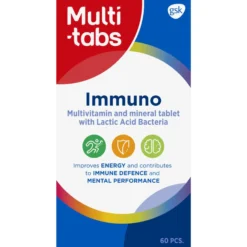 MULTI-TABS IMMUNO MONIVITAMIINI+MAITOHAPPOBAKTEERI