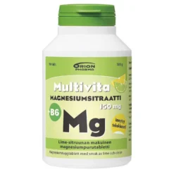 Multivita Magnesiumsitraatti 150mg +B6 lime-sitruuna 90 purutabl.