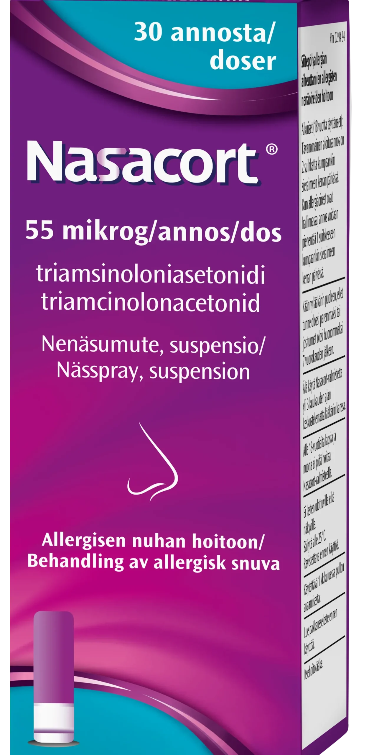 NASACORT 55 mikrog/annos - eri kokoja