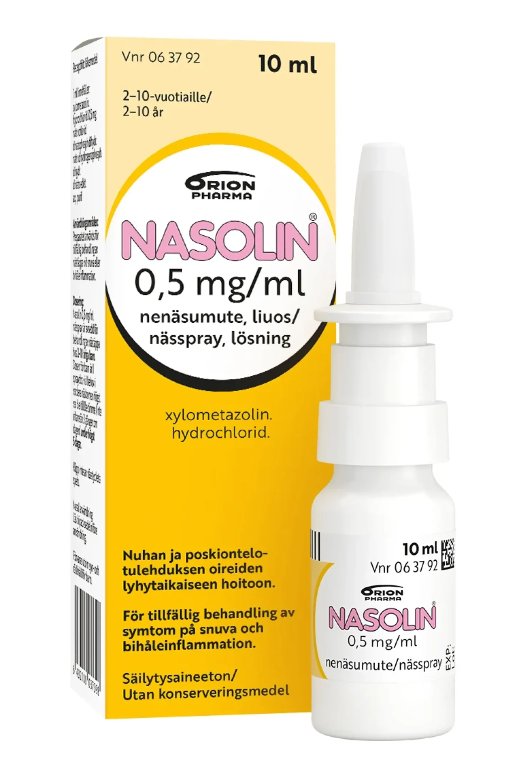 NASOLIN 0,5 mg/ml 10 ml
