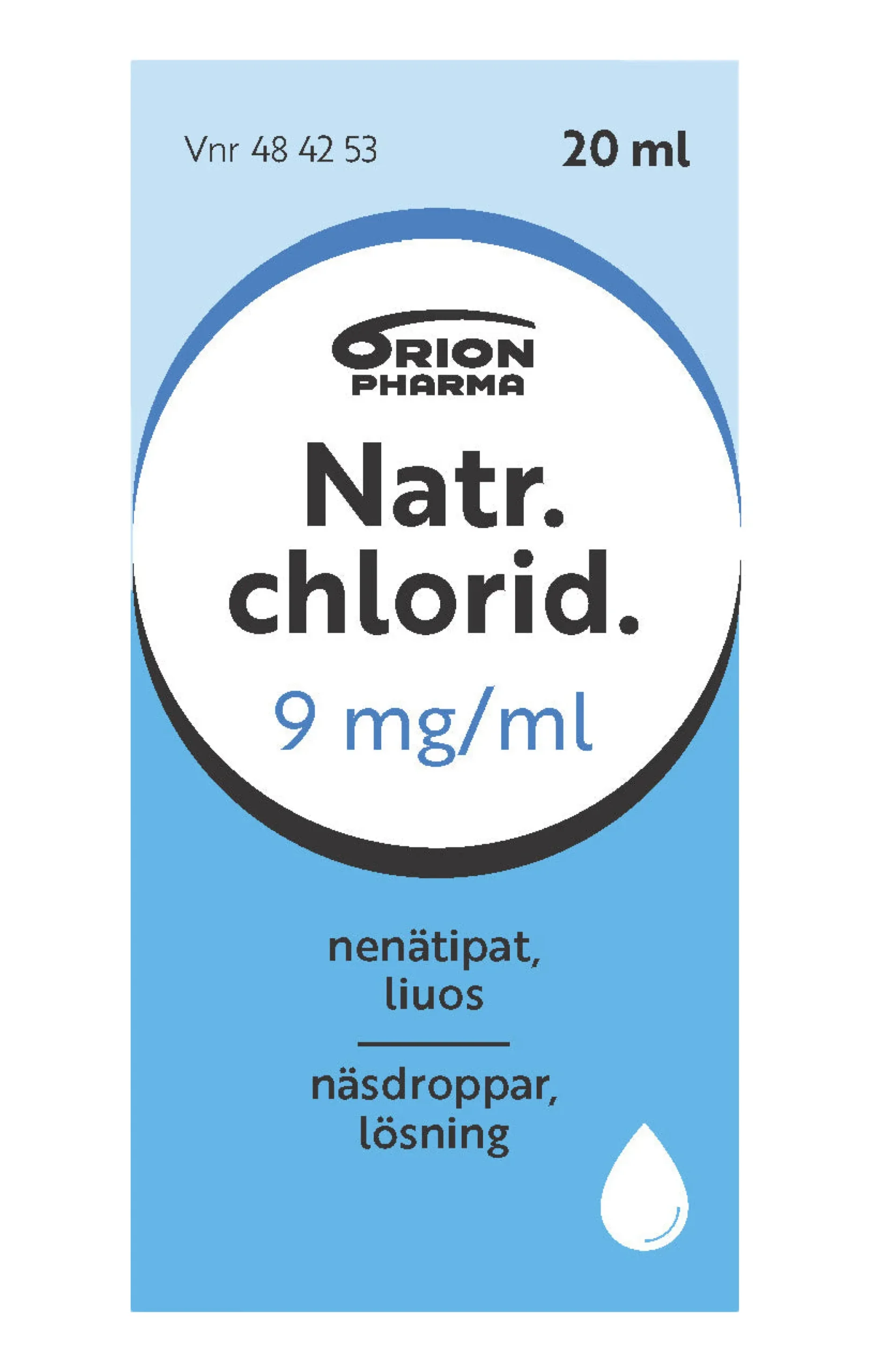 NATR. CHLORID. 9 mg/ml 20 ml nenätipat vauvalle