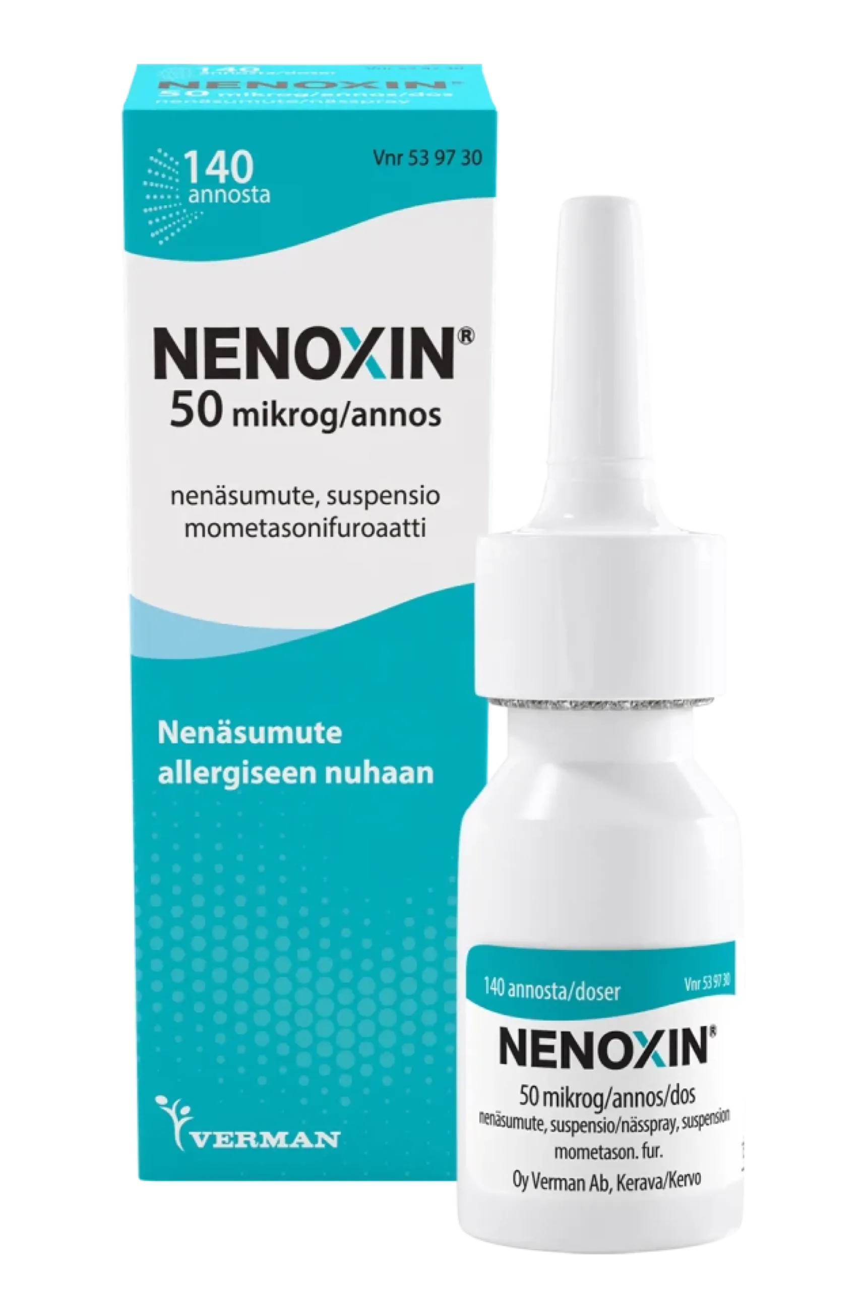 Nenoxin 50 mikrog/annos nenäsumute allergiaan 140 annosta