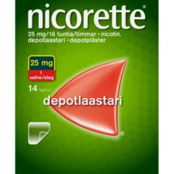 Nicorette depotlaastarit 25 mg/16 h (vaihe 1) - eri kokoja