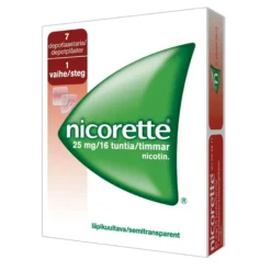 Nicorette depotlaastarit 25 mg/16 h (vaihe 1) - eri kokoja