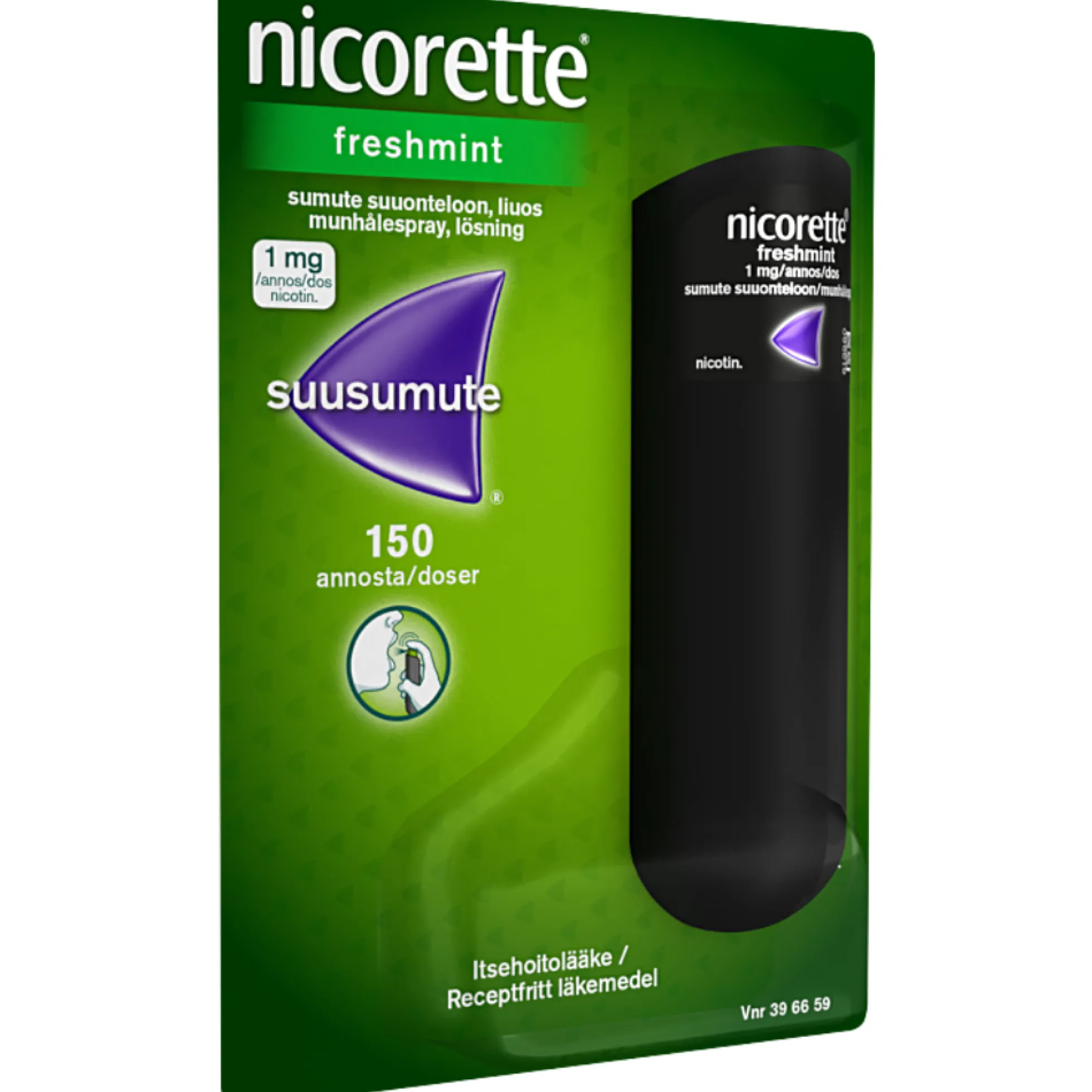 Nicorette Freshmint suusumute 1 mg/annos - eri kokoja