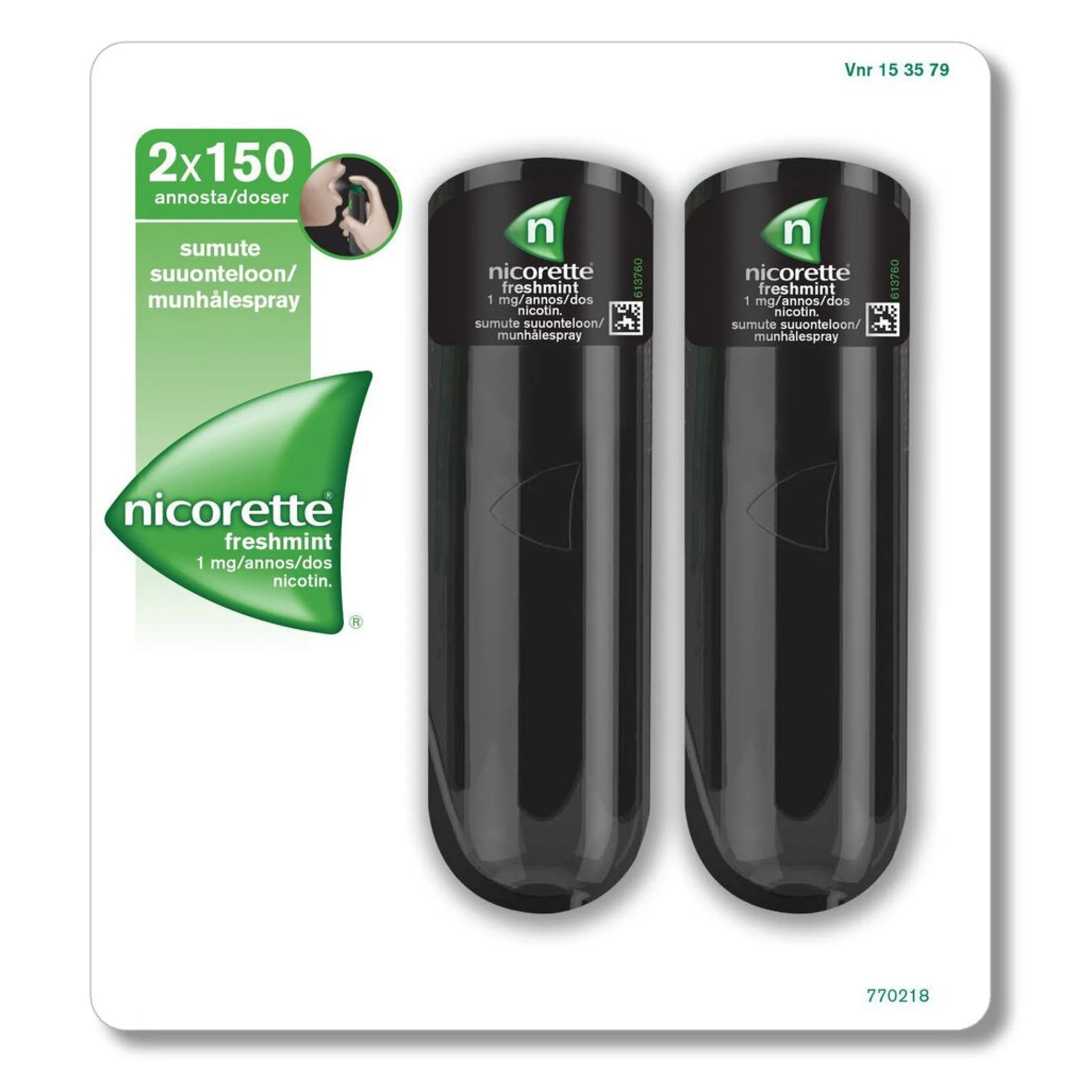 Nicorette Freshmint suusumute 1 mg/annos - eri kokoja
